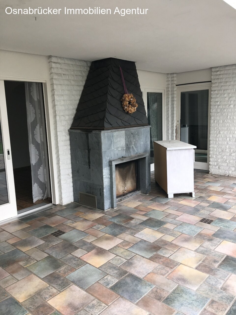 Kamin im Wintergarten 